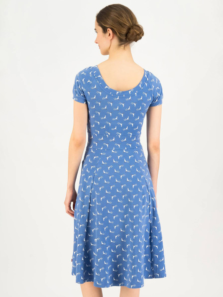 Blutsgeschwister Blau gemustertes Kleid Blutsgeschwister