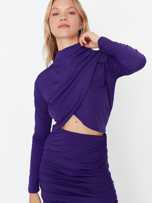 Trendyol Lila Damen Langarm Top Trendyol