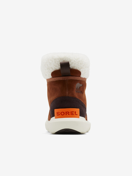 Sorel Braune Damen-Knöchel-Wildleder-Winterstiefel mit Kunstfell SOREL Explorer II Carnival Cozy