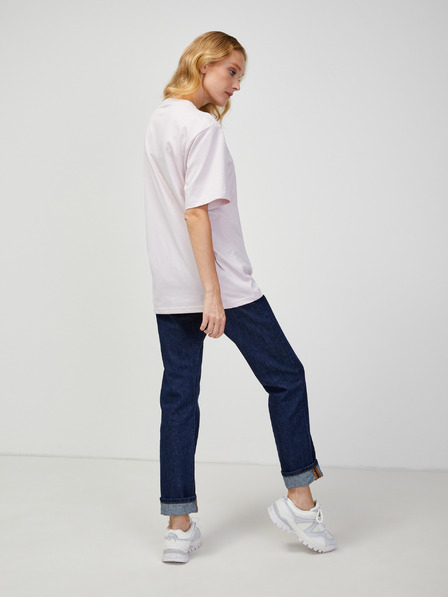 Converse Hellrosa Damen Basic T-Shirt Converse