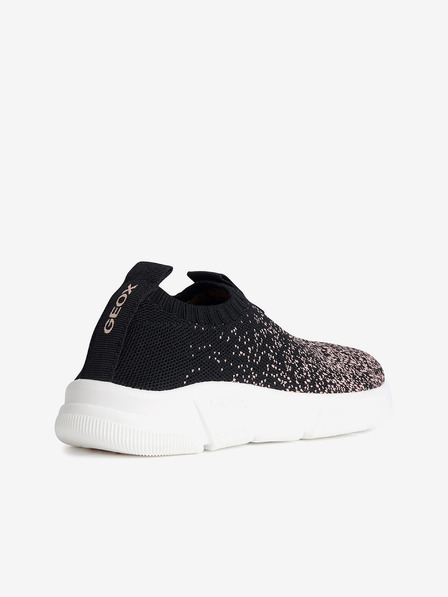 Geox Rosa und schwarze Mädchen-Sneakers Geox