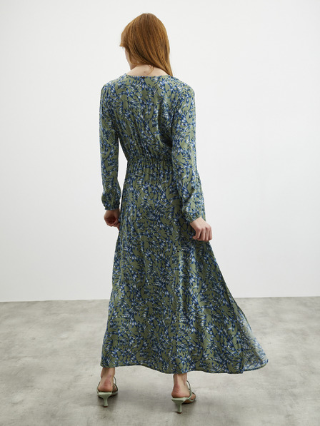 ZOOT.lab Blaugrün gemustertes langes Damenkleid ZOOT.lab Eliane