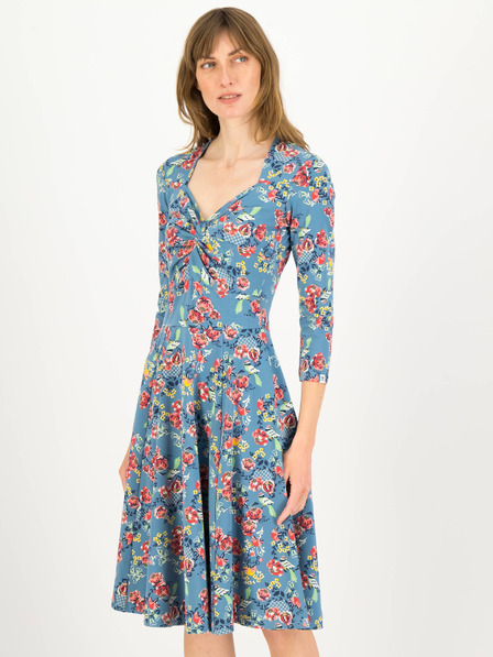 Blutsgeschwister Hellblaues geblümtes Kleid Blutsgeschwister