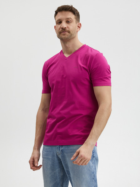BOSS Hugo Boss Frottee-T-Shirt für Herren, dunkelrosa