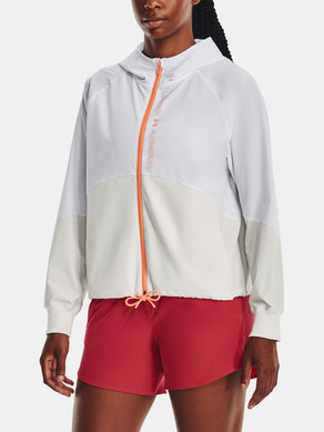 Under Armour Woven FZ Jacket-WHT Jacket