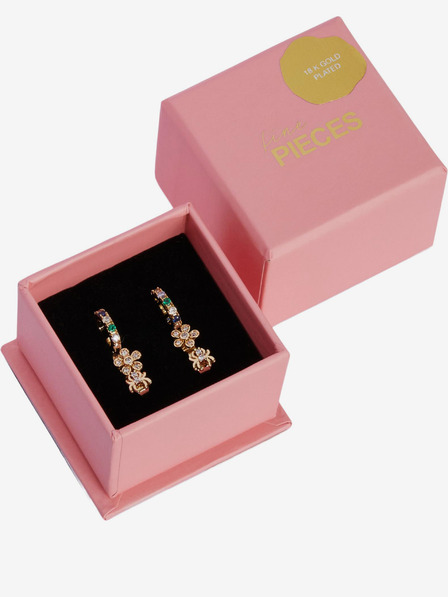 Pieces Set aus drei Paar Damen-Ohrringen in Gold Pieces Lylla