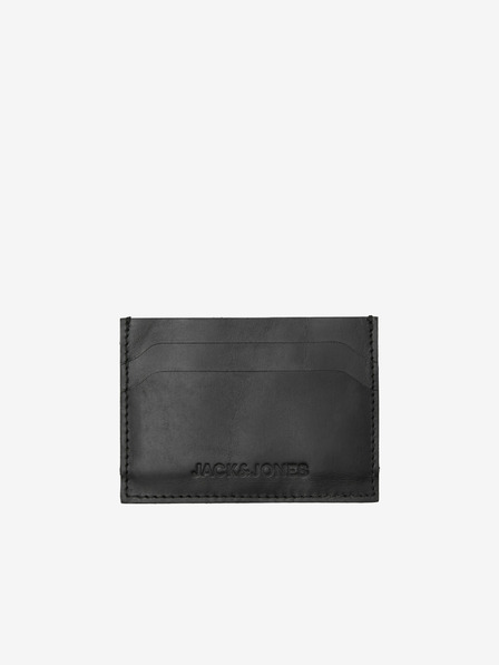 Jack & Jones Schwarzes Jack & Jones Side Kreditkartenetui aus Leder für Herren