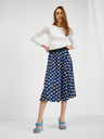 Orsay Blauer gemusterter Damen-Faltenrock ORSAY