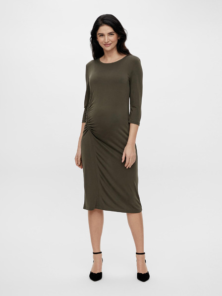 Mama.licious Khakifarbenes ärmelloses Umstands-Midikleid Mama.licious Ariella