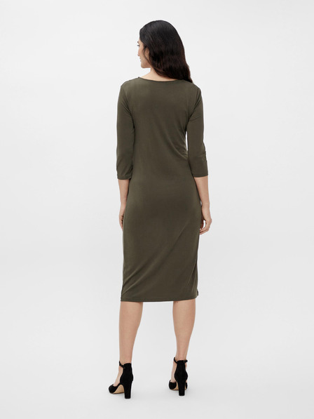 Mama.licious Khakifarbenes ärmelloses Umstands-Midikleid Mama.licious Ariella
