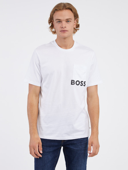 BOSS Weißes Herren-T-Shirt BOSS