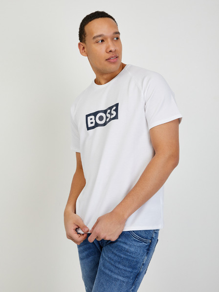 BOSS Weißes Herren-T-Shirt BOSS