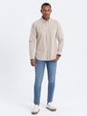 Ombre Clothing Beige Herrenhemd Ombre Clothing