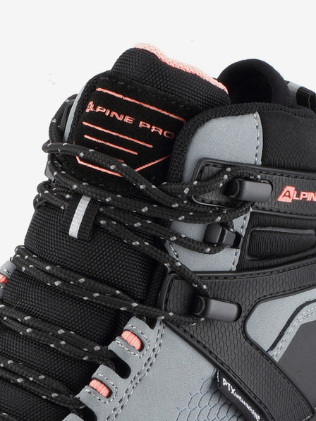 ALPINE PRO Schwarze und graue Damen Outdoor-Stiefel mit Membrane PTX ALPINE PRO Kneiffe