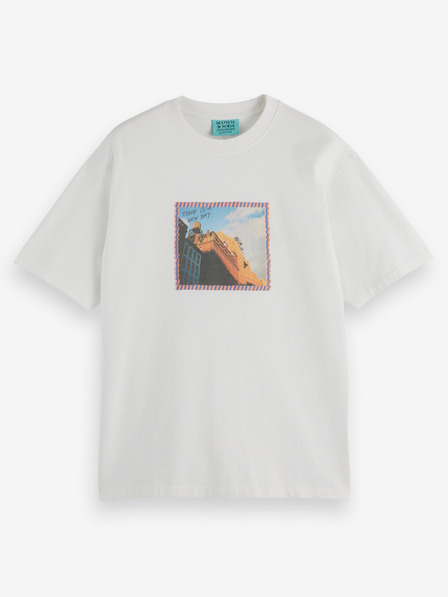 Scotch & Soda Weißes Herren Scotch & Soda x Joe Jonas T-Shirt