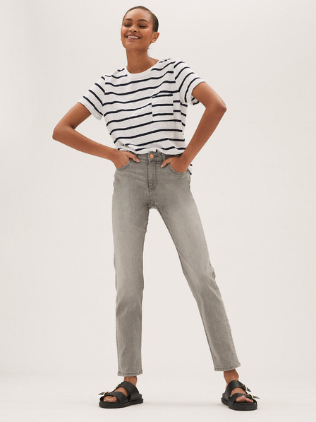 Marks & Spencer Graue Straight-Fit-Jeans für Frauen Marks & Spencer