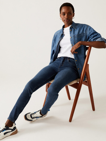 Marks & Spencer Dunkelblaue Slim Fit-Jeans für Damen Marks & Spencer