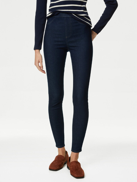 Marks & Spencer Marks & Spencer Dunkelblaue Damen Jeggings mit hoher Taille