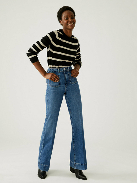 Marks & Spencer Blaue Bootcut-Jeans mit hoher Taille für Damen Marks & Spencer