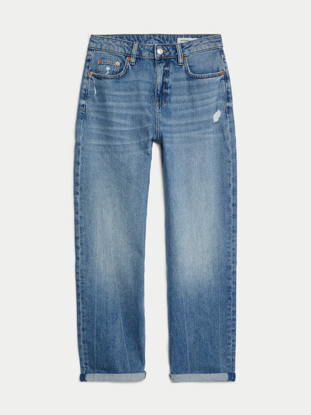 Marks & Spencer Blaue Marks & Spencer Boyfriend-Jeans für Damen