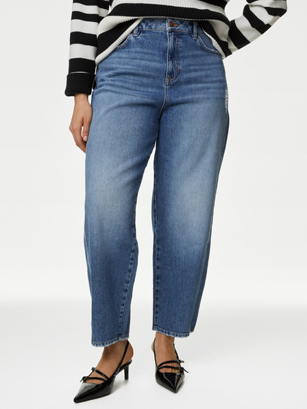 Marks & Spencer Blaue Marks & Spencer Boyfriend-Jeans für Damen