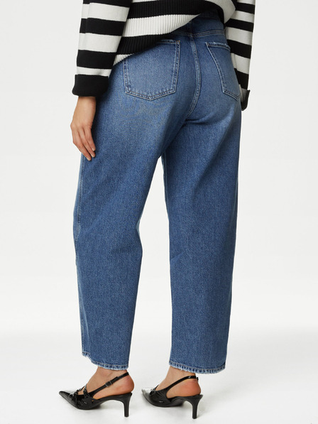 Marks & Spencer Blaue Marks & Spencer Boyfriend-Jeans für Damen